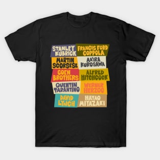 Legendary Movie Directors - Blockletter Typo Style Series T-Shirt